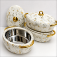 Marble gold insulated hotpot casserole set 3 piece — iDecorators Kenya