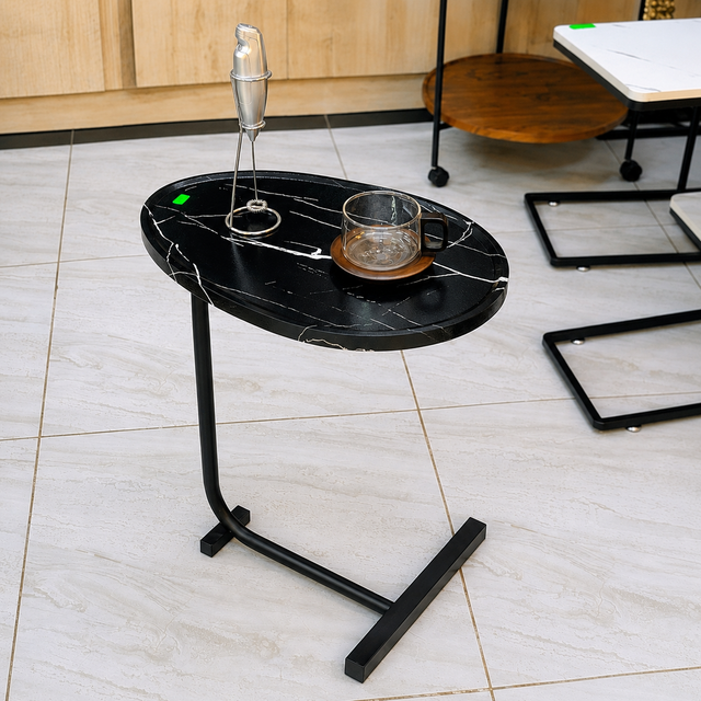 Modern C-Shaped Side Table