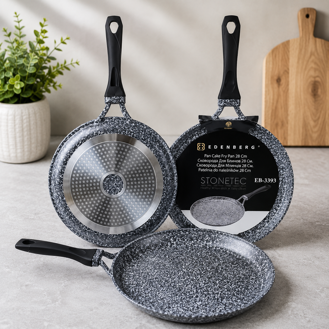 High quality  heavy granite  chapati /crepe pan