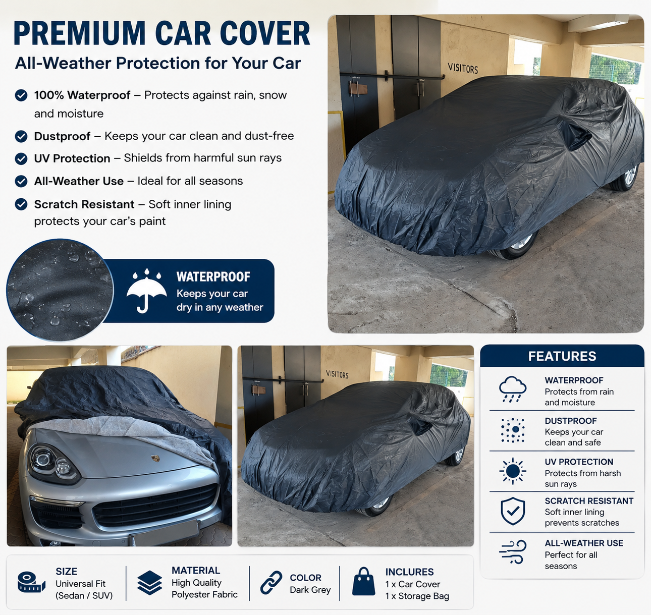 Car Dust Cover ,waterproof and sunprotector