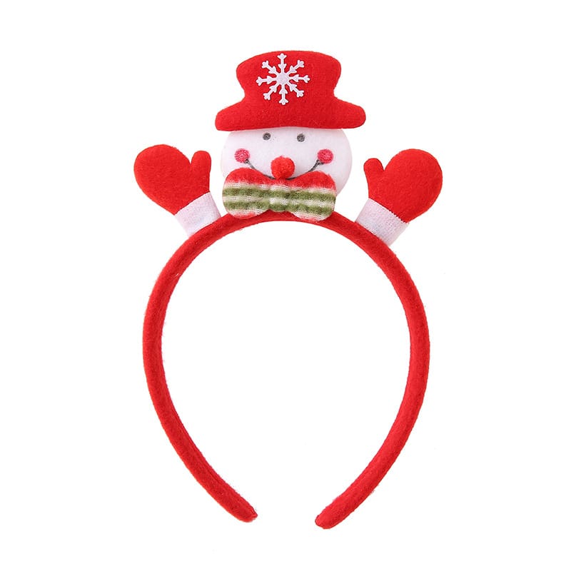 Christmas LED Headband with Snowman, Reindeer Antlers and Santa Designs san