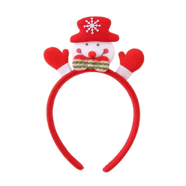 Christmas LED Headband with Snowman, Reindeer Antlers and Santa Designs san