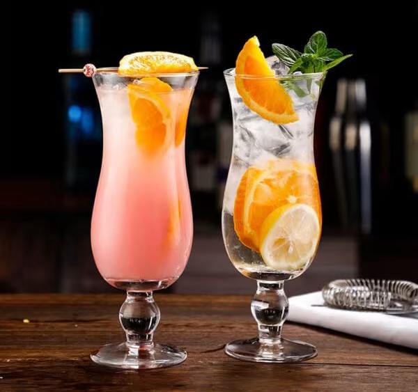 Clear Hurricane Cocktail Glasses, 450ml — 6 Pieces spn