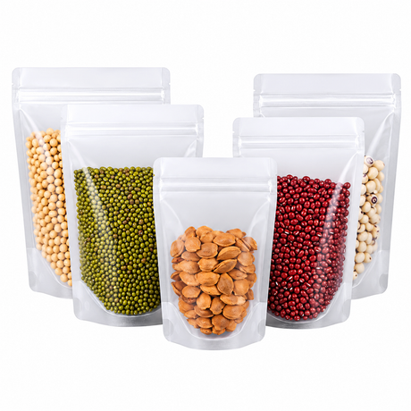 Clear Matte Stand-Up Ziplock Pouch Set of 50 – 10 × 15 cm