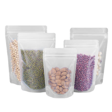 Clear Matte Stand-Up Ziplock Pouch Set of 50 – 9 × 14 cm