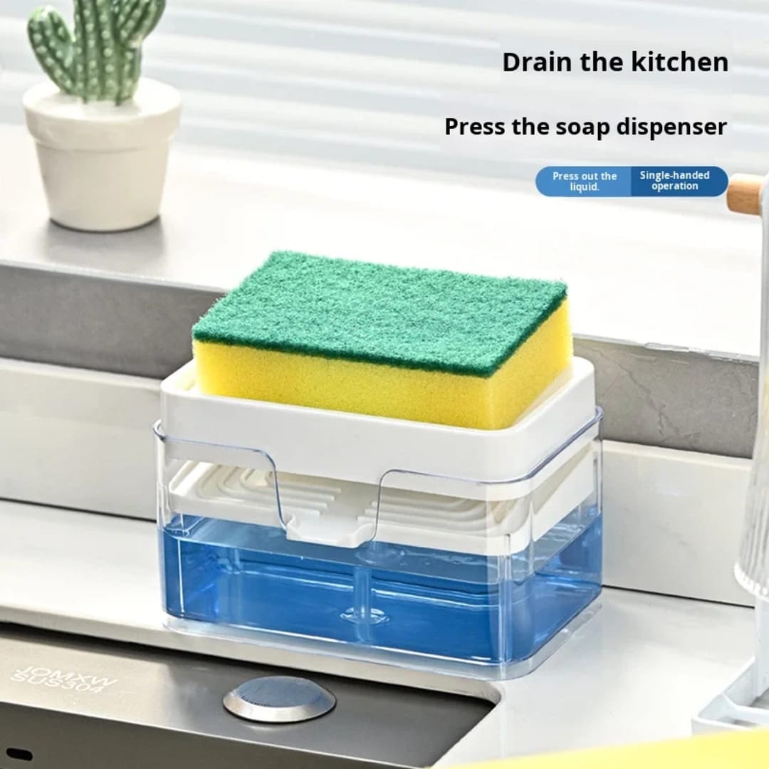 Creative Kitchen Sink Soap Dispenser with Sponge Holder CRY