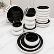 24pcs Elegant White Double glaze Ceramic Dinner set