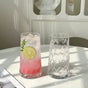  Diamond Embossed Drinking Glasses 6PCS set