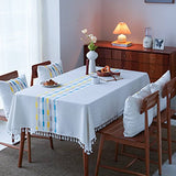 8SEATER COTTON WOOVEN TABLE CLOTH(140*240cm)