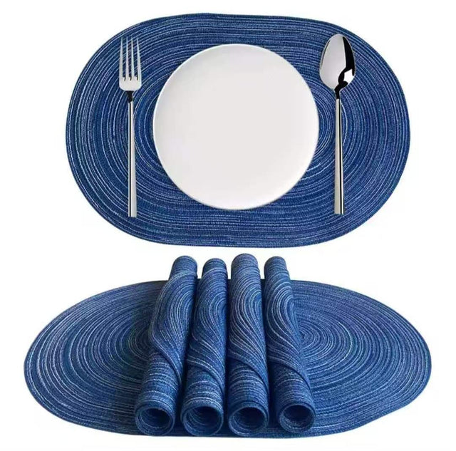 Eco-Friendly Oval Dining Table Placemats – 50 × 35cm