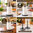 Black Metal Spiral Design Kitchen Paper Roll Holder spn