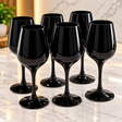 Plain black Wine Glasses, 350ml — 6 Pieces spn