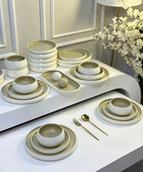  Elegant  European Double Glaze Porcelain Dinner set