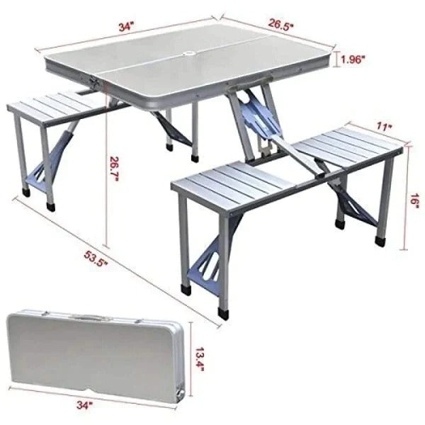 Alumminium Foldable Picnic Table & Chair