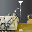 Floor lamp white frosted uplighter with flexible reading arm — iDecorators Kenya