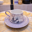 Floral Porcelain Espresso Cup & Saucer Set