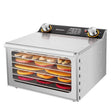Food dehydrator stainless steel silver with fruit slices drying on trays — iDecorators Kenya