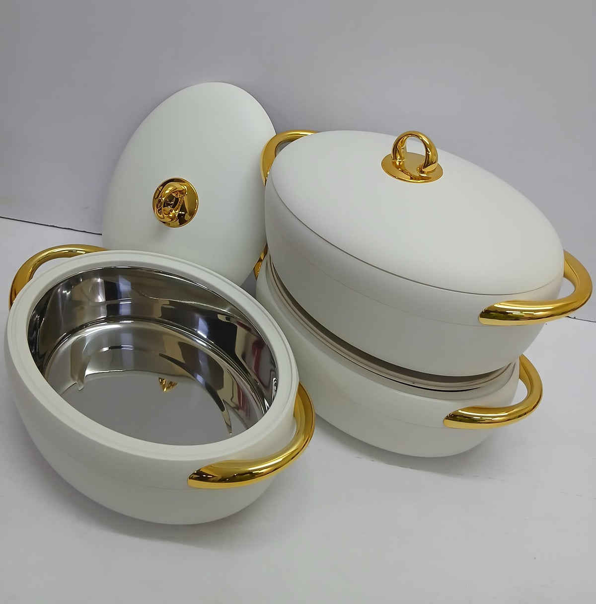 Forever Gold Luxury Insulated Hotpot Set — 3 Pieces ric\alp