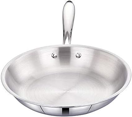 Frying pan stainless steel long handle on kitchen table — iDecorators Kenya