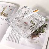 GLASS ASH TRAY SQUARE CLEAR 
