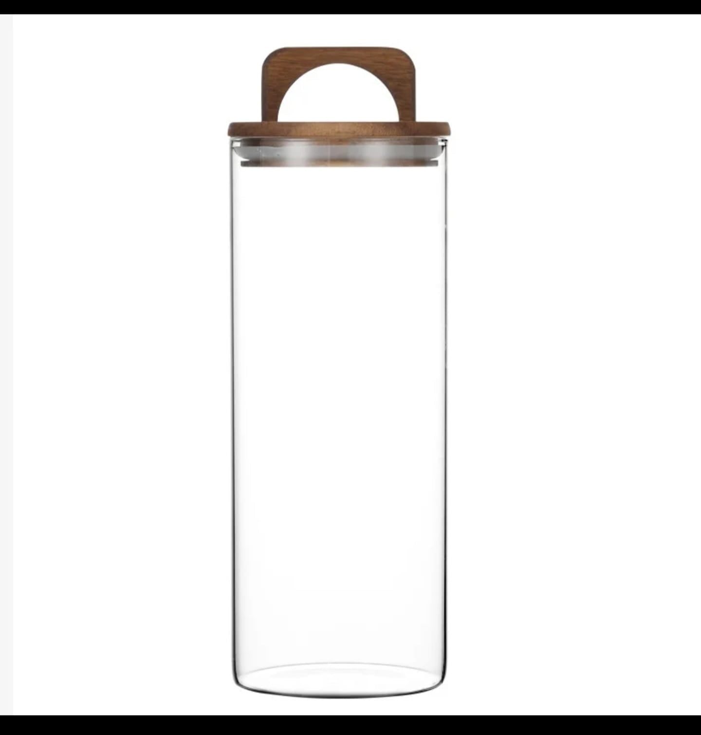 Glass Storage Jar Wood Arch Lid Airtight — iDecorators Kenya