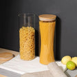 Glass Storage Jar with Bamboo Lid 2000ml