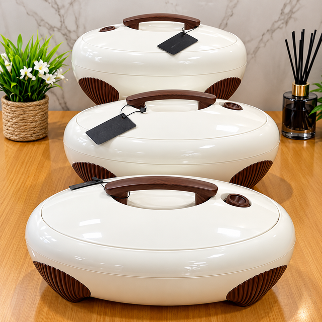 Forever Gold Silver Insulated Food Warmer Hotpot Set spn