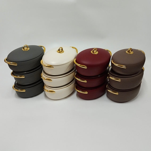 Forever Gold Luxury Insulated Hotpot Set — 3 Pieces