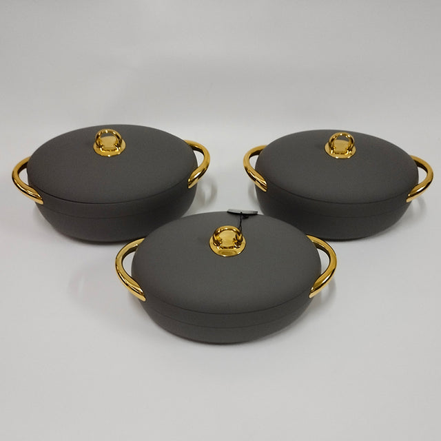Forever Gold Luxury Insulated Hotpot Set — 3 Pieces
