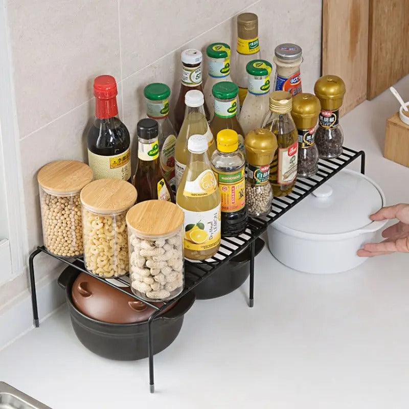 Kitchen Desktop Storage Shelf Metal Spice Rack