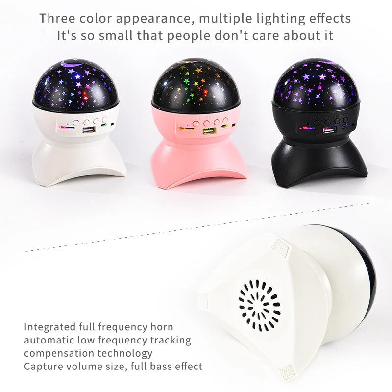 Star Projector Sky Light with Bluetooth Speaker Pink, white and Black