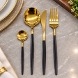 Black & Gold Cutlery Set 24 Pieces | iDecorators Kenya