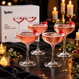 Cocktail glasses clear coupe stemmed glass, set of 4, 330ml — iDecorators Kenya