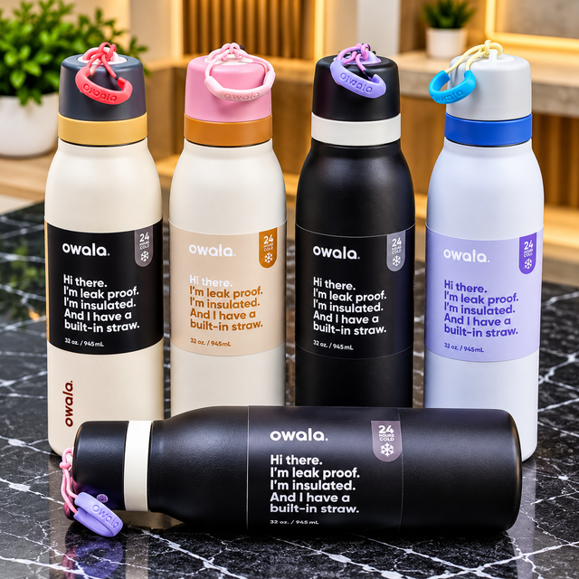 Water bottle insulated two-tone with carry loop by Owala, 32oz — iDecorators Kenya