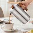 HausRoland Stainless Steel French Press with Bamboo Handle — 1000ml alph