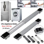 Heavy-Duty Adjustable Appliance Roller Stand silver