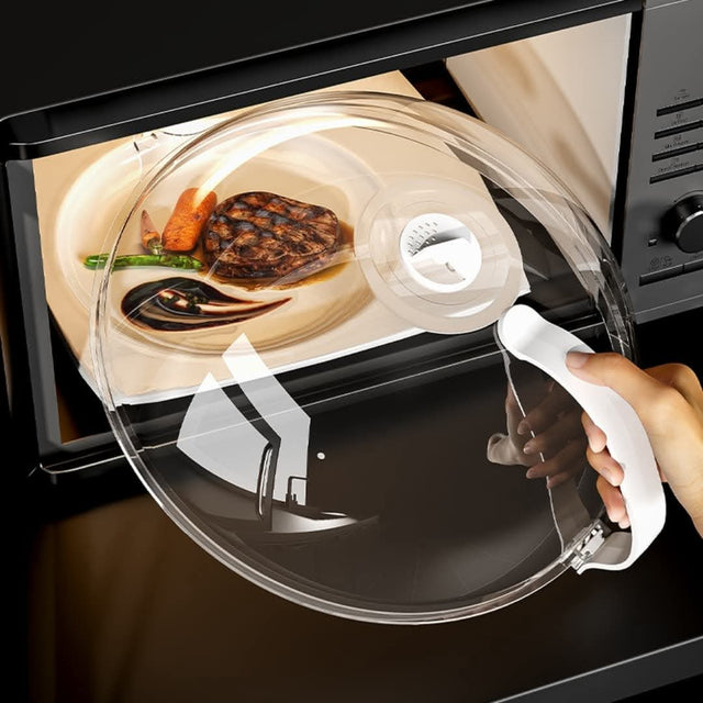 Heavy-Duty Microwave Food Cover with Handle – 26cm