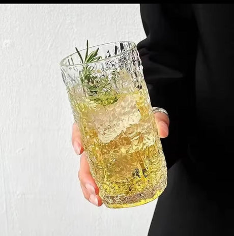 Heavy Borosilicate Patterned Glass 330ml njr