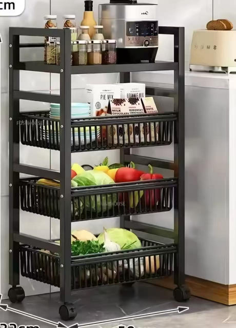 Heavy metallic Vegetable rack with movable wheels  kenya