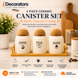 Heavy quality 3pcs Tea,. Coffee, Sugar,  Cannister Set