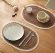 High Quality Oval Cotton Braided Table Placemats – Set of 6