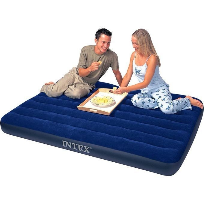 Inflatable air mattress with electric pump and headrest 4/6