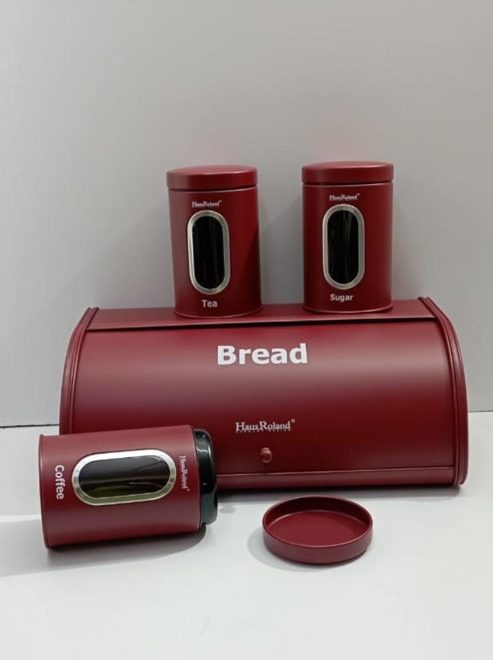 Bread Storage bin with 3 pcs cannisters