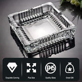 Silver Round Glass Ash tray
