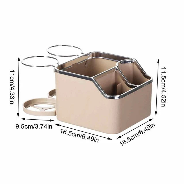 Large Capacity Car Armrest Storage Box with cup holder and tissue holder