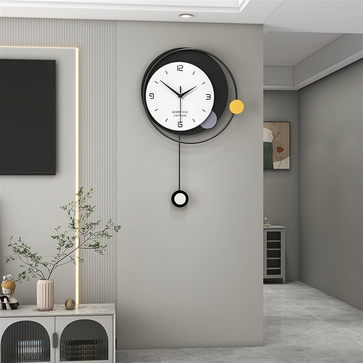 modern silent. wall clock
