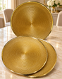 Charger plate gold glass spiral pattern dining table setting — iDecorators Kenya