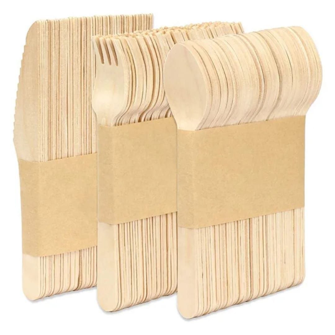 Disposable Wooden Cutlery Set 120 Pieces | iDecorators Kenya