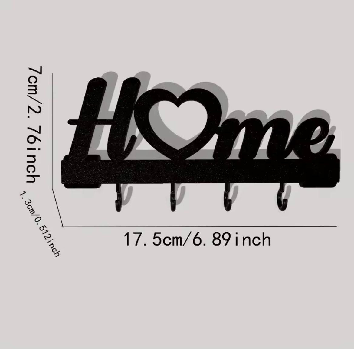 Key holder black Home heart design dimensions — iDecorators Kenya