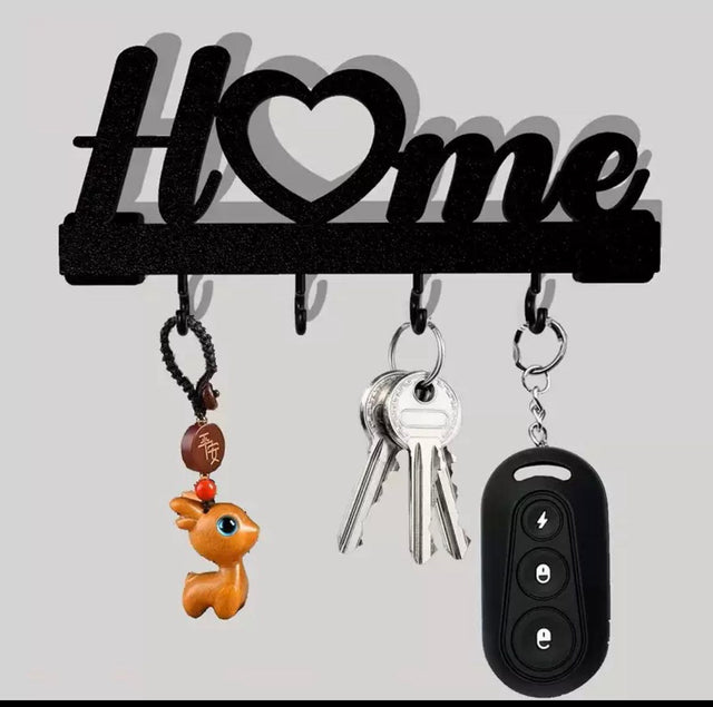 : Key holder black Home heart design with keys hanging — iDecorators Kenya